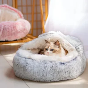 Lit en peluche pour chat